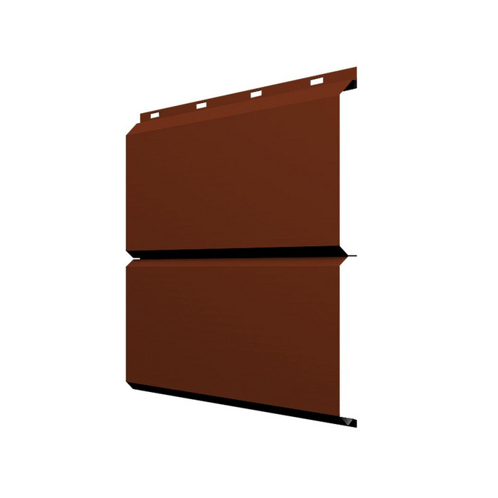 Софит ЭкоБрус без перфорации 0,345 Grand Line 0,5 Satin RAL 3009 оксидно-красный