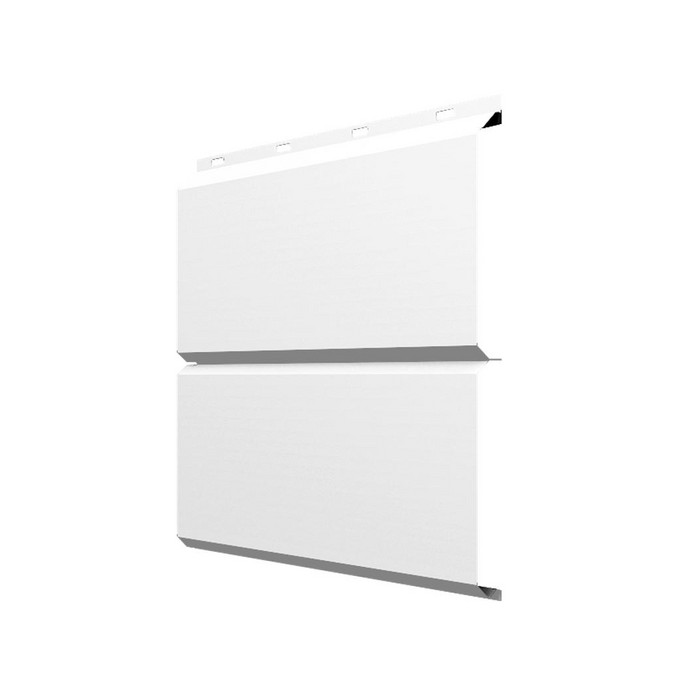 Софит ЭкоБрус без перфорации 0,345 Grand Line 0,5 Satin с пленкой RAL 9003 сигнальный белый