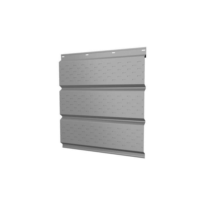Софит металлический полная перфорация 0,5 Satin с пленкой RAL 9006