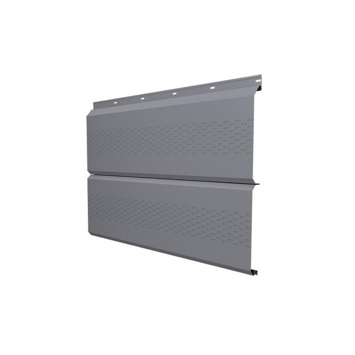 Софит ЭкоБрус с перфорацией 0,345 Grand Line 0,5 Satin RAL 7004 сигнальный серый