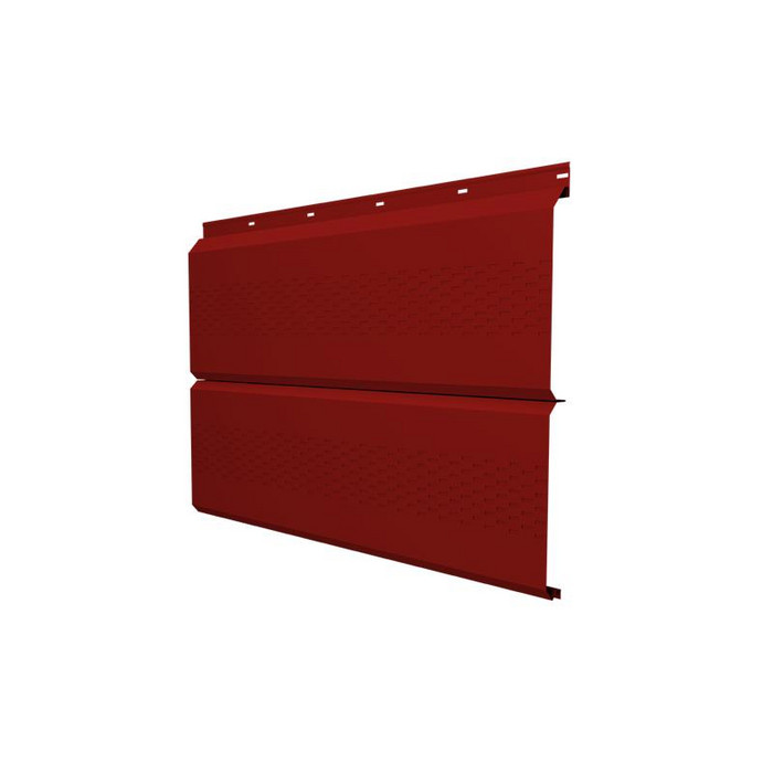 Софит ЭкоБрус с перфорацией 0,345 Grand Line 0,5 Satin с пленкой RAL 3011 коричнево-красный