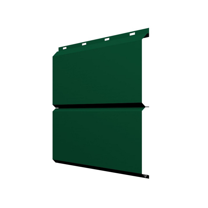 Софит ЭкоБрус без перфорации 0,345 Grand Line 0,5 Satin с пленкой RAL 6005 зеленый мох