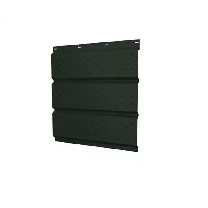 Софит металлический полная перфорация 0,5 GreenCoat Pural BT с пленкой RR 11 темно-зеленый (RAL 6020 хромовая зелень)