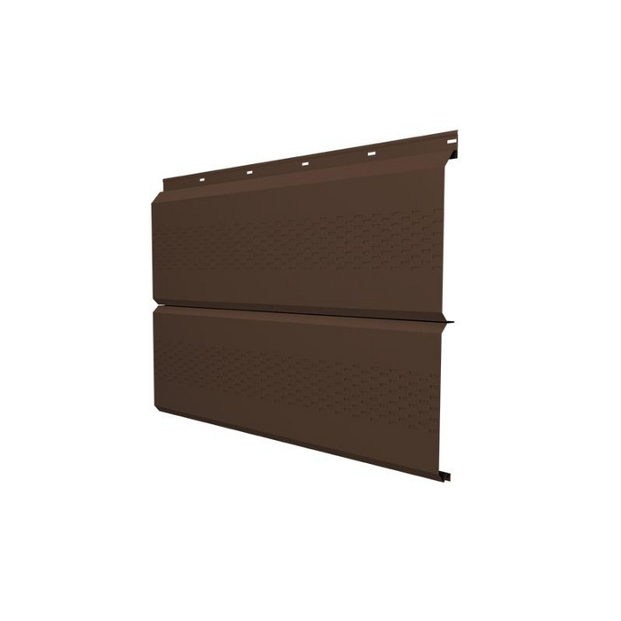 Софит ЭкоБрус с перфорацией 0,345 Grand Line 0,5 Satin RAL 8017 шоколад