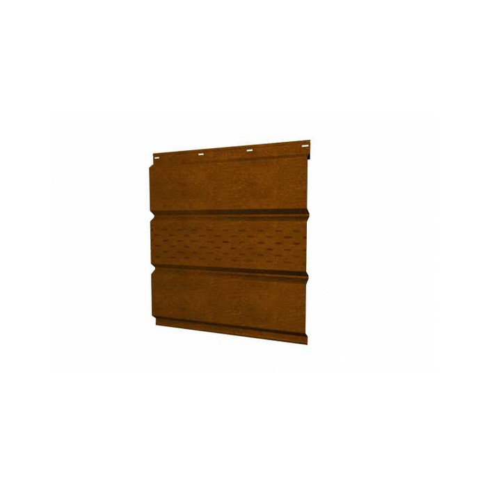 Гранд лайн Софит металлический центральная перфорация 0,45 Print Elite с пленкой Golden Wood