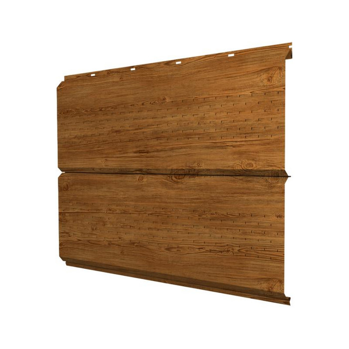 Гранд лайн Софит ЭкоБрус new c перфорацией 0,45 Print Elite Golden Wood