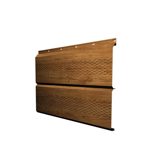 Гранд лайн Софит ЭкоБрус с перфорацией 0,345 0,45 Print Elite Golden Wood