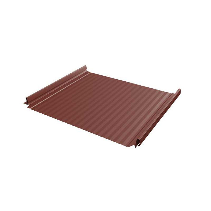 Фальцевая кровля Кликфальц Pro Gofr Grand Line 0,5 Velur RAL 3009 Оксидно-Красный