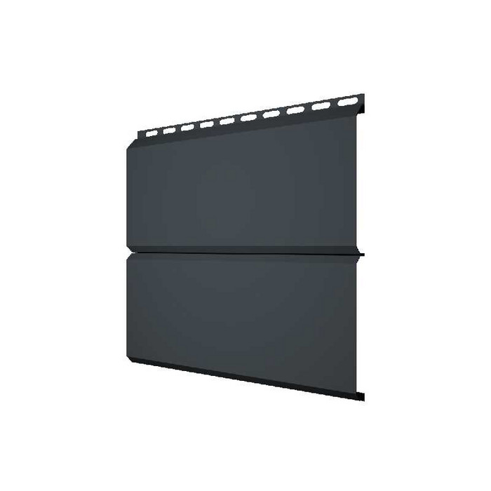 Металлический сайдинг Grand Line ЭкоБрус 0.45 мм Drap с пленкой RAL 7016 антрацитово-серый А
