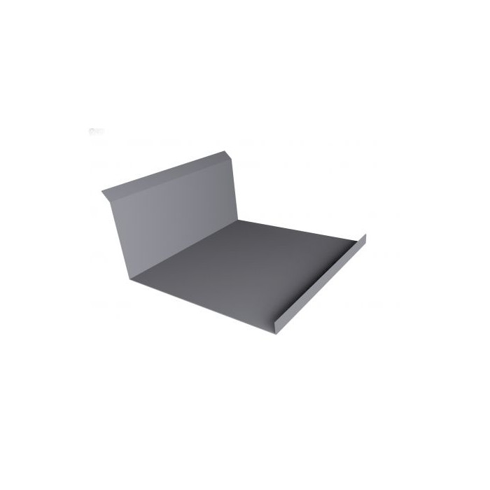 Планка примыкания нижняя 20х122х260х15 0,5 GreenCoat Pural BT, matt RR2Н3 (RAL 7016 антрацитово-серый)
