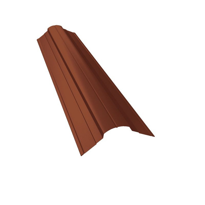 Планка конька фигурного 70x70 0,5 Satin Мatt RAL 8004 терракота
