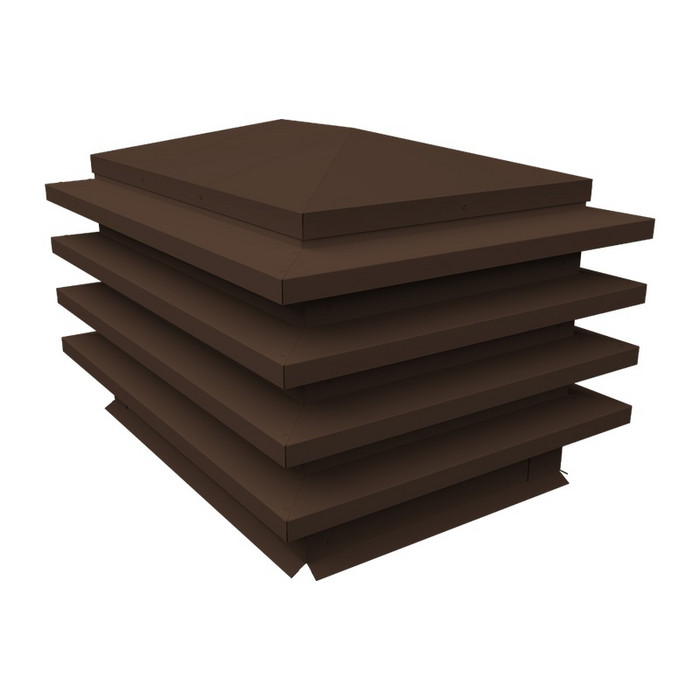 Дымник на трубу елка 1090х585мм 0,45 Print Elite с пленкой Coffee Wood