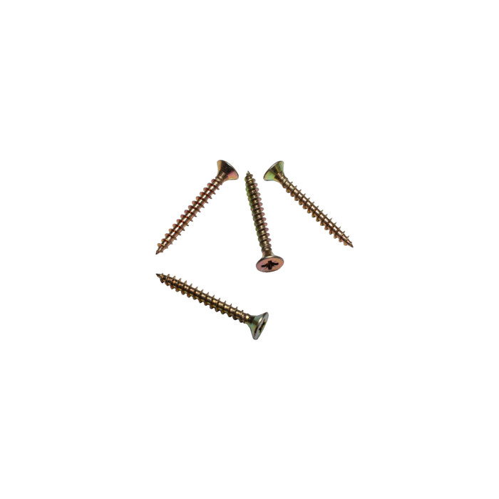 Саморез для крепления крюков водостока (Pz 5,0х40) желтый цинк, шлиц Pz2, (600шт) (короб)